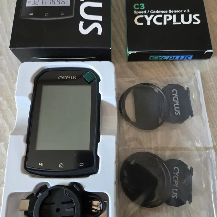 [BUNJANG] Cycleus M1 GPS Speedometer & C3 Speed/Cadence Sensor Set / 사이클러스 m1 속도계 C3 속도/케이던스 센서 세트