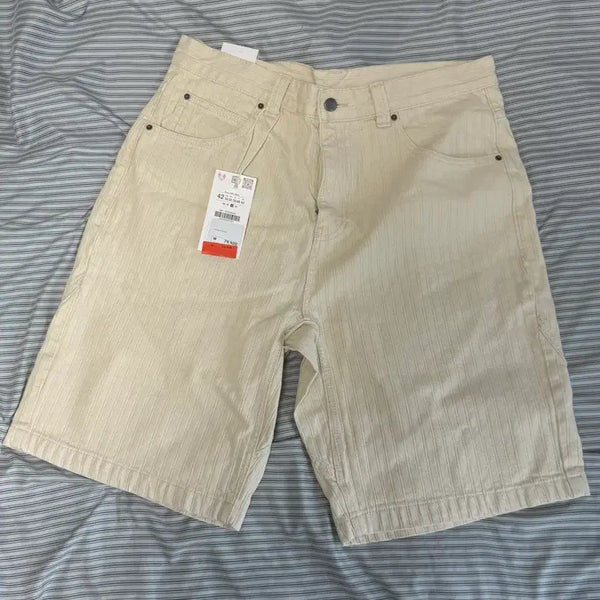[BUNJANG] ZARA Bermuda Denim Pants Ivory 42 / [ZARA] 버뮤다 데님팬츠 아이보리 42