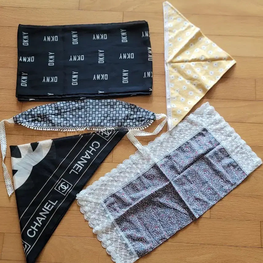 [BUNJANG] DKNY Pattern Scarf Set / DKNY 스카프/디자인 스카프/패턴 손수건 사진전부