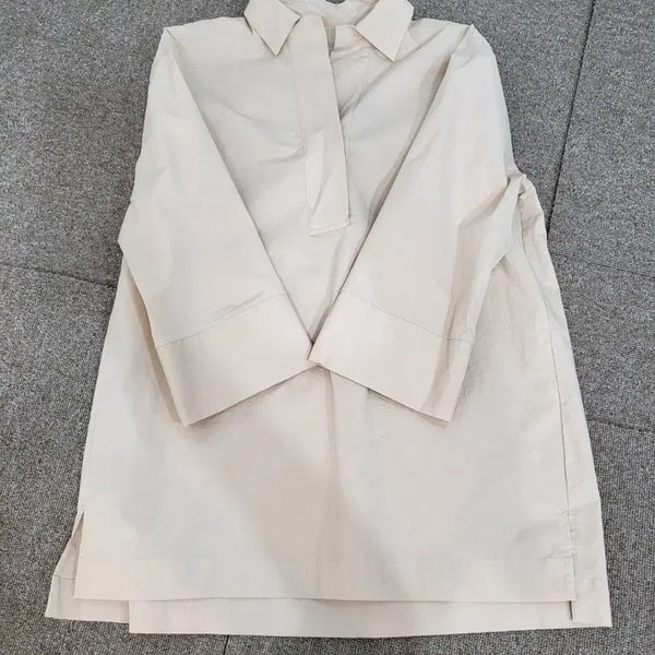 [BUNJANG] Museum Men's Shirt Beige Size 105 / 뮤지엄 남성 셔츠 105어깨46가슴49총장71