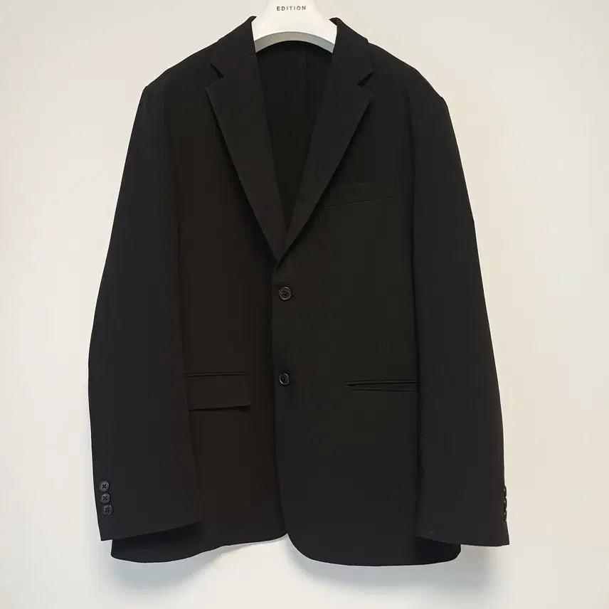 [BUNJANG] UNIQLO Men's Tailored 2-Button Black Jacket XL / [UNIQLO] 유니클로 남성 테일러드 자켓 (블랙 / XL)