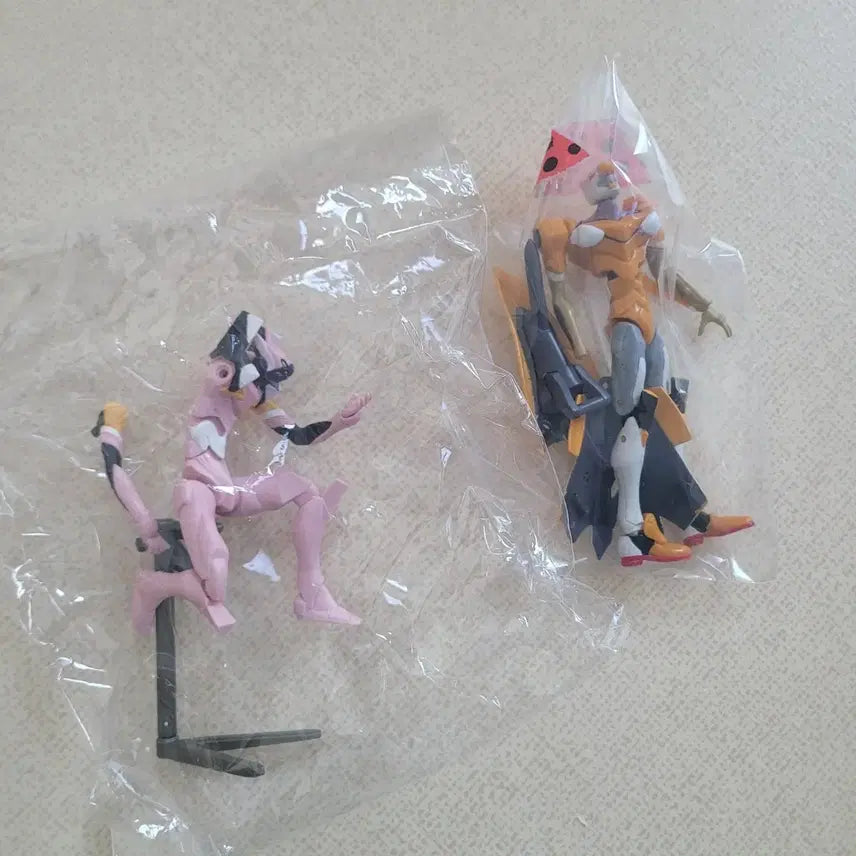 [BUNJANG] Rare Vintage Evangelion Unit-08 & Unit-00 Mini Figure Set / 희귀 고전 에반게리온 8호기 영호기 세트 미니 피규어