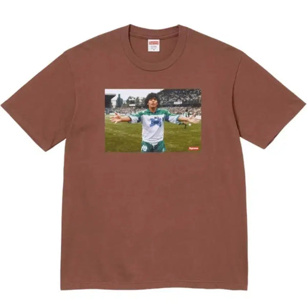 [BUNJANG] Supreme Maradona T-Shirt Brown XL (24SS) / [새상품/XL] 슈프림 마라도나 티셔츠 브라운 (24SS)