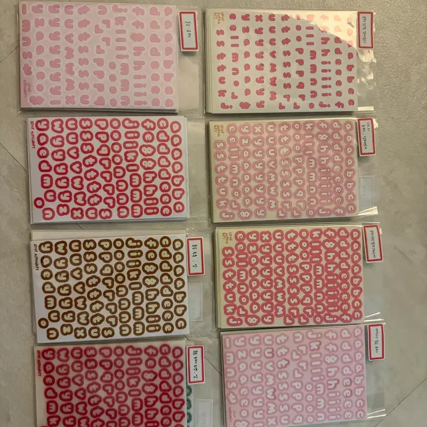 [BUNJANG] Love Alphabet Letter Stickers Bundle Set / 럽알파벳 알숫스 처분