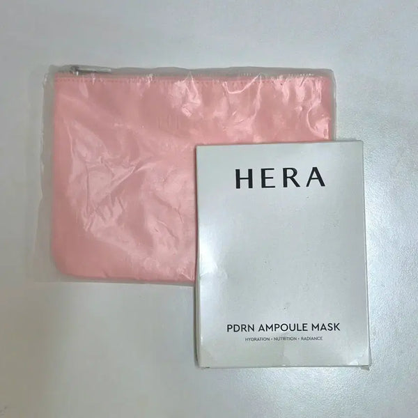 [BUNJANG] Hera PDRN Ampoule Mask (3 Sheets + Pink Pouch) / 헤라 PDRN 앰플 마스크 3매(+ 핑크파우치)