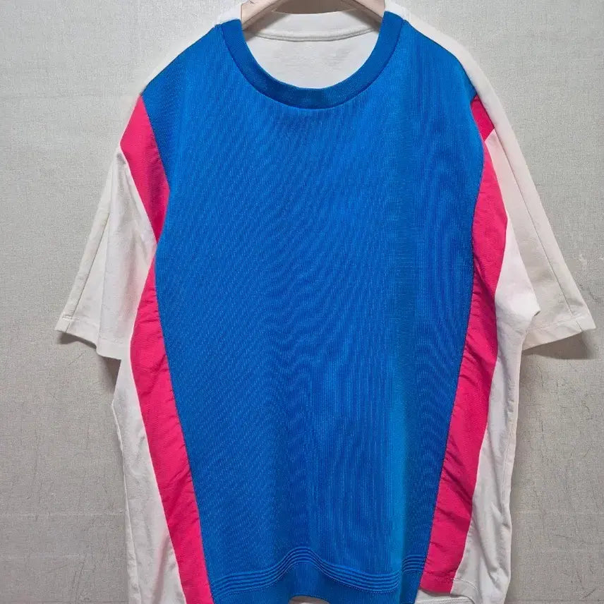 [BUNJANG] System Color Block Short Sleeve T-Shirt / 시스템 컬러 블록 반팔 티셔츠