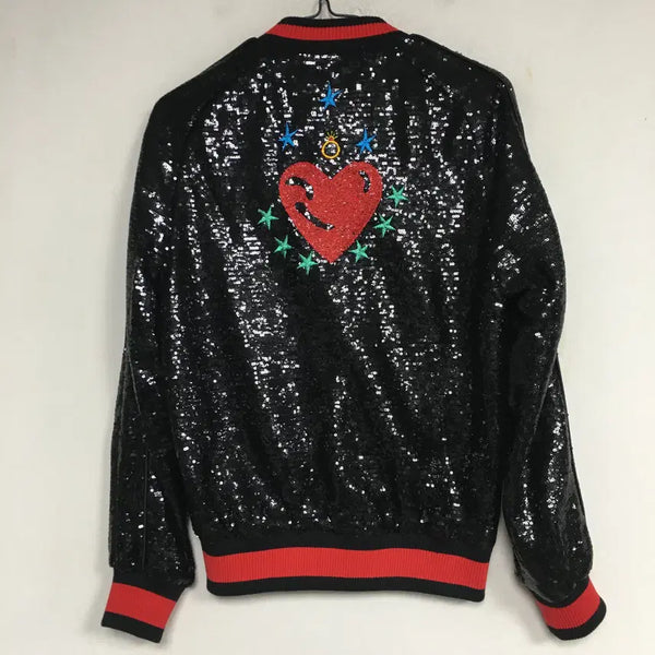 [BUNJANG] MAJE Sequin Bomber Jacket / MAJE 마쥬 스팽글 봄버 자켓 1