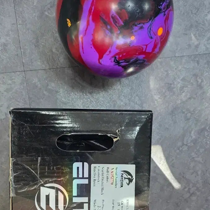 [BUNJANG] Panda Bowling Ball Scarlet Orchid Black 15lbs 2oz / 팬더 볼링공 스칼렛 오키드 블랙