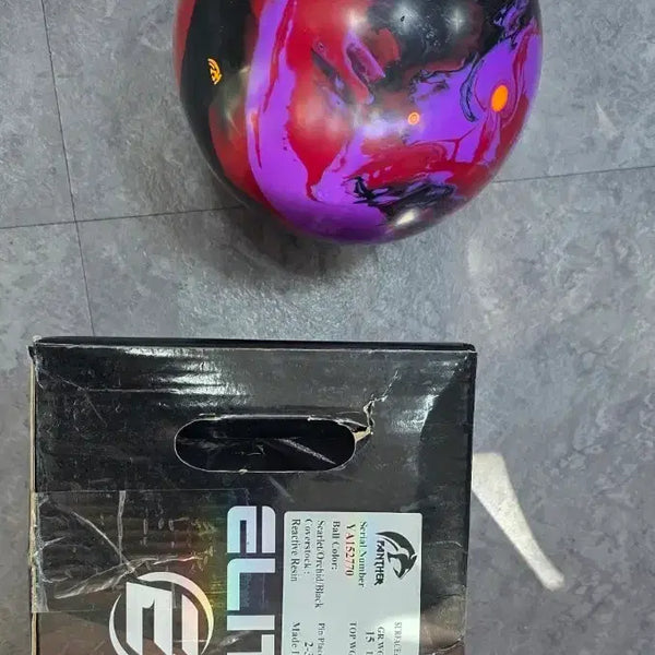 [BUNJANG] Panda Bowling Ball Scarlet Orchid Black 15lbs 2oz / 팬더 볼링공 스칼렛 오키드 블랙