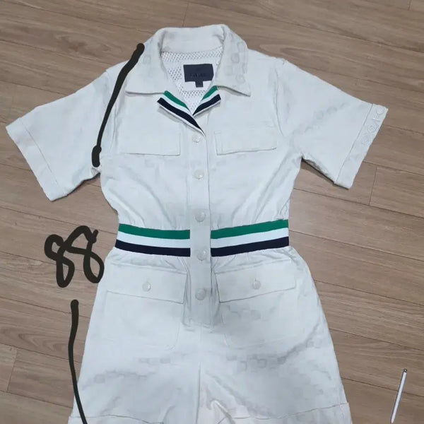 [BUNJANG] G/FORE Women's Short Sleeve Jumpsuit White / 지포어 여성 골프 반팔 점프수트 화이트