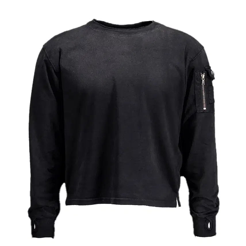 [BUNJANG] FOG SERVICE MA-1 Long Sleeve Black, Charcoal / [3] 포그서비스 ma-1 롱슬리브 블랙,챠콜