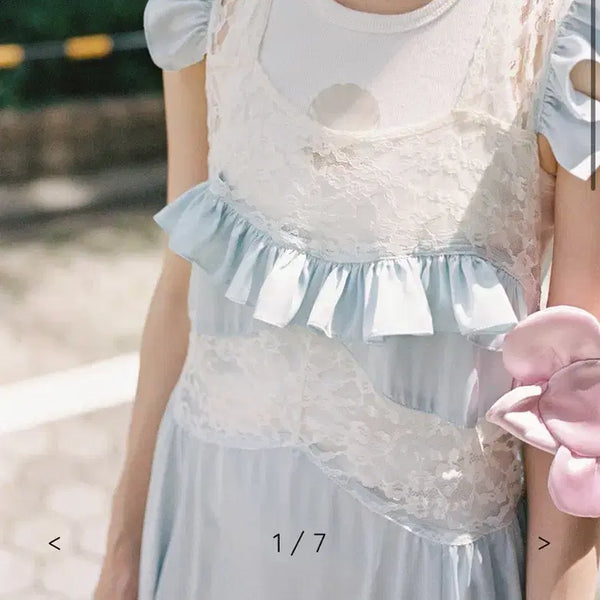 [BUNJANG] Jollyraid Eleanor Slip Dress Baby Blue / 졸리레이드 엘레노어 슬립 드레스 원피스 베이비 블루