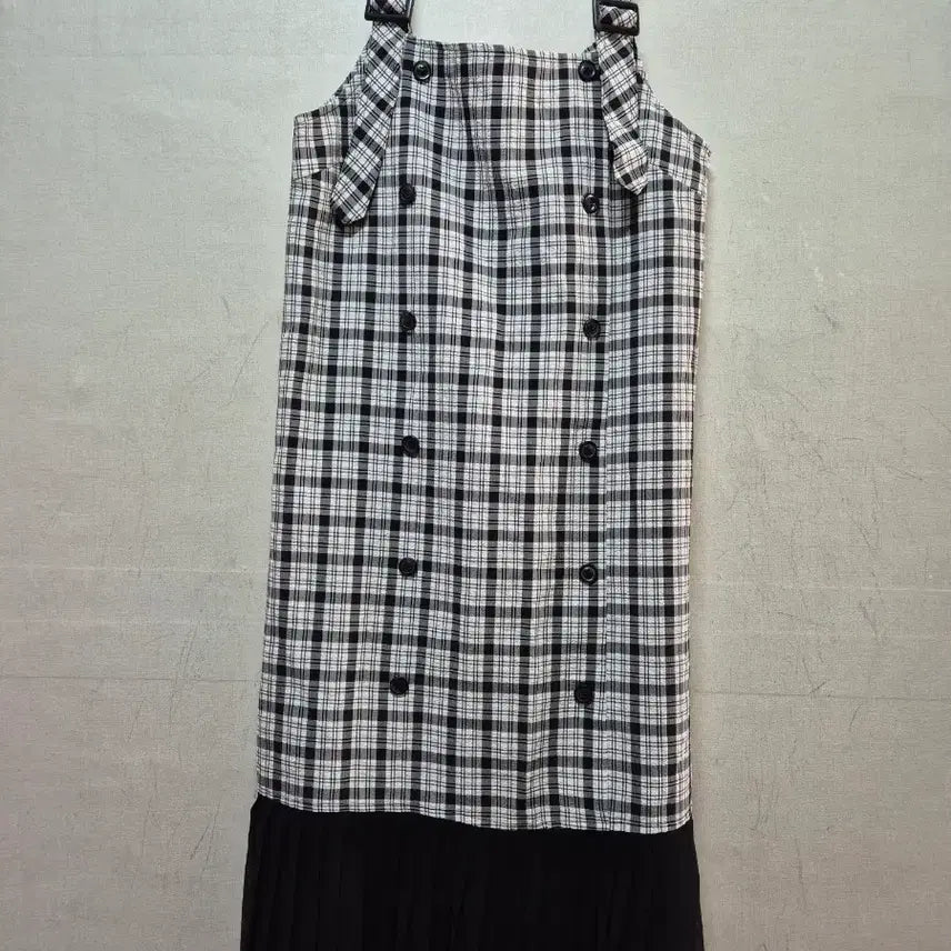 [BUNJANG] JJ JIGOTT Check Pattern Strap Dress / jj 지고트 체크 패턴 멜빵 원피스