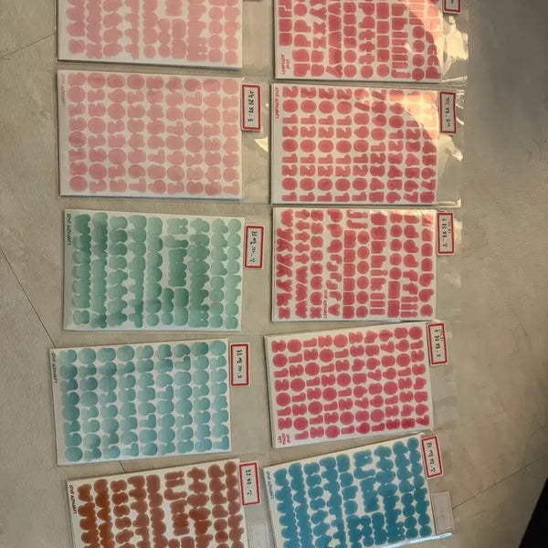 [BUNJANG] Love Alphabet Non-Cut Stickers / 럽파벳 알숫스 처분(무테)