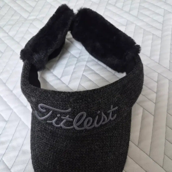 [BUNJANG] Titleist Women's Winter Ear Warmer Sun Cap / Golf Visor (Charcoal/Black) / [정품] 타이틀리스트 여성 겨울 귀마개 방한 썬캡/골프 바이저 (차콜/블랙)