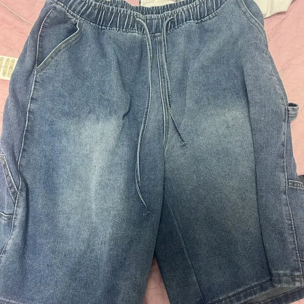 [BUNJANG] Blue Denim Bermuda Shorts / 청 데님 버뮤다 팬츠