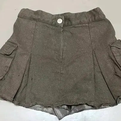 [BUNJANG] Cargo Pleated Mini Skirt Khaki / 카고 플리츠 스커트 카키