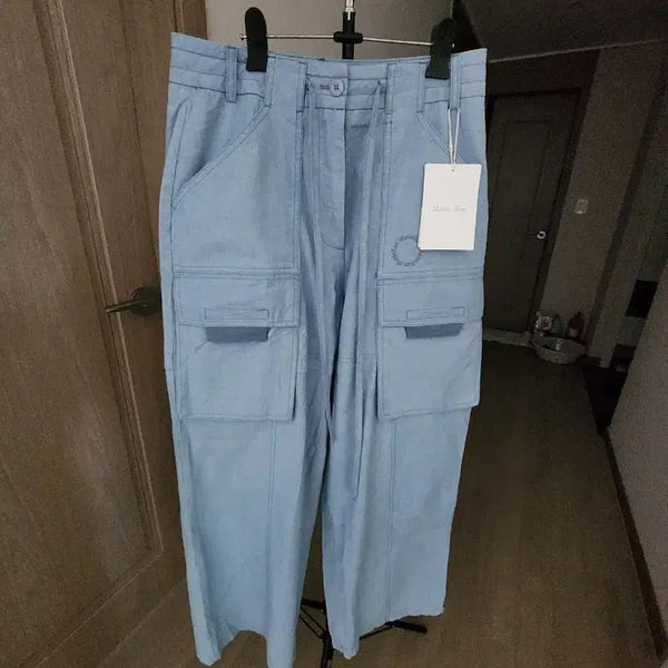[BUNJANG] Matinkim Cargo Pants Blue Light Size 30 / 마뗑킴 카고 팬츠 블루라이트30