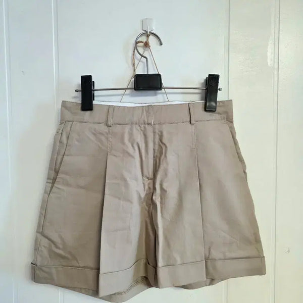 [BUNJANG] Women's Pleated Tailored Shorts - Small / 슬렉스 반바지 새거 스몰