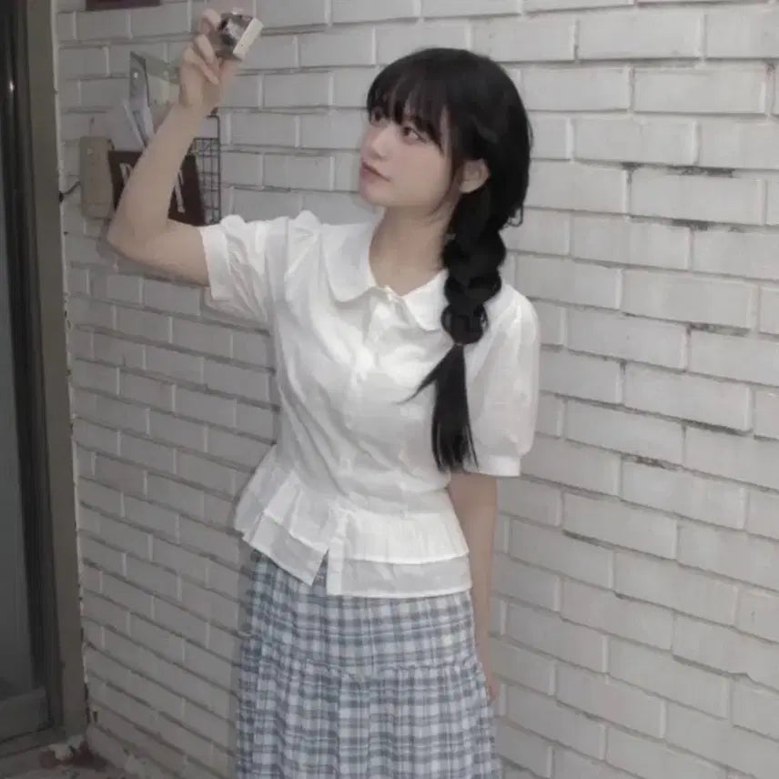 [BUNJANG] White Frill Blouse / 화이트 프릴 블라우스