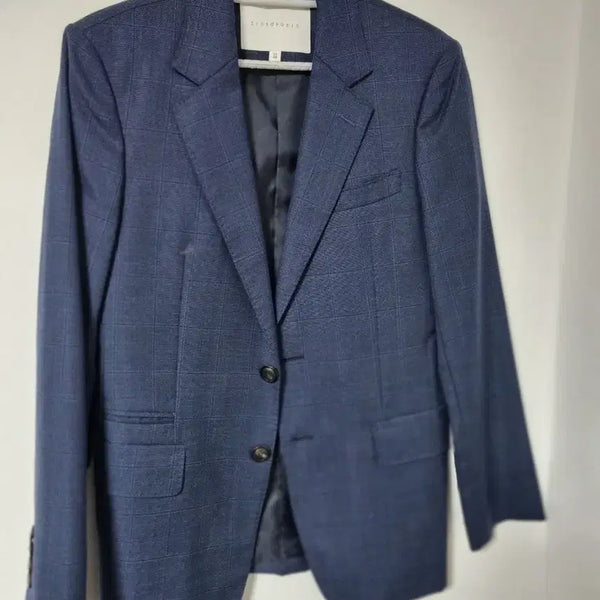 [BUNJANG] Navy Check Blazer Size 95 / 네이비 체크 블레이저95