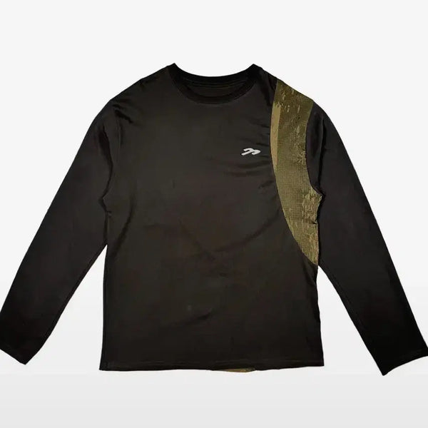 [BUNJANG] Magnesium Carbonate Cut Long Sleeve Charcoal / 탄산마그네슘 절개 롱슬리브 차콜