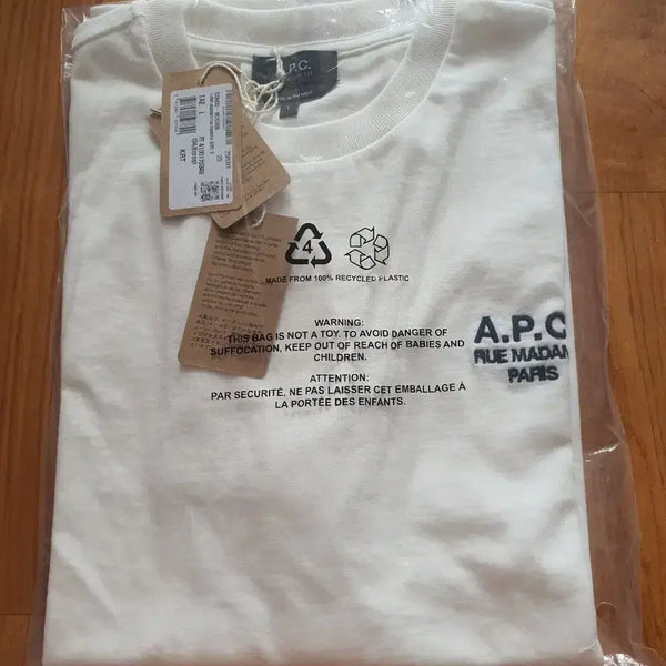[BUNJANG] A.P.C. Short Sleeve T-Shirt White L / A.P.C. 반팔 티셔츠 화이트L
