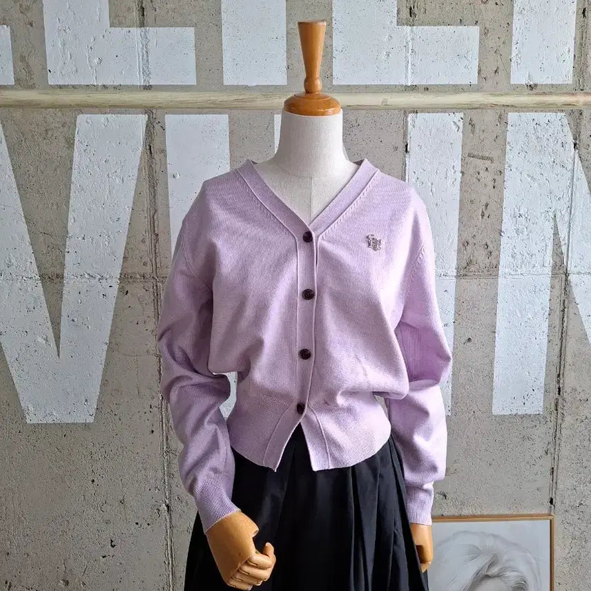 [BUNJANG] Lavender Knit Cardigan M / 라벤더색 니트가디건(SB4