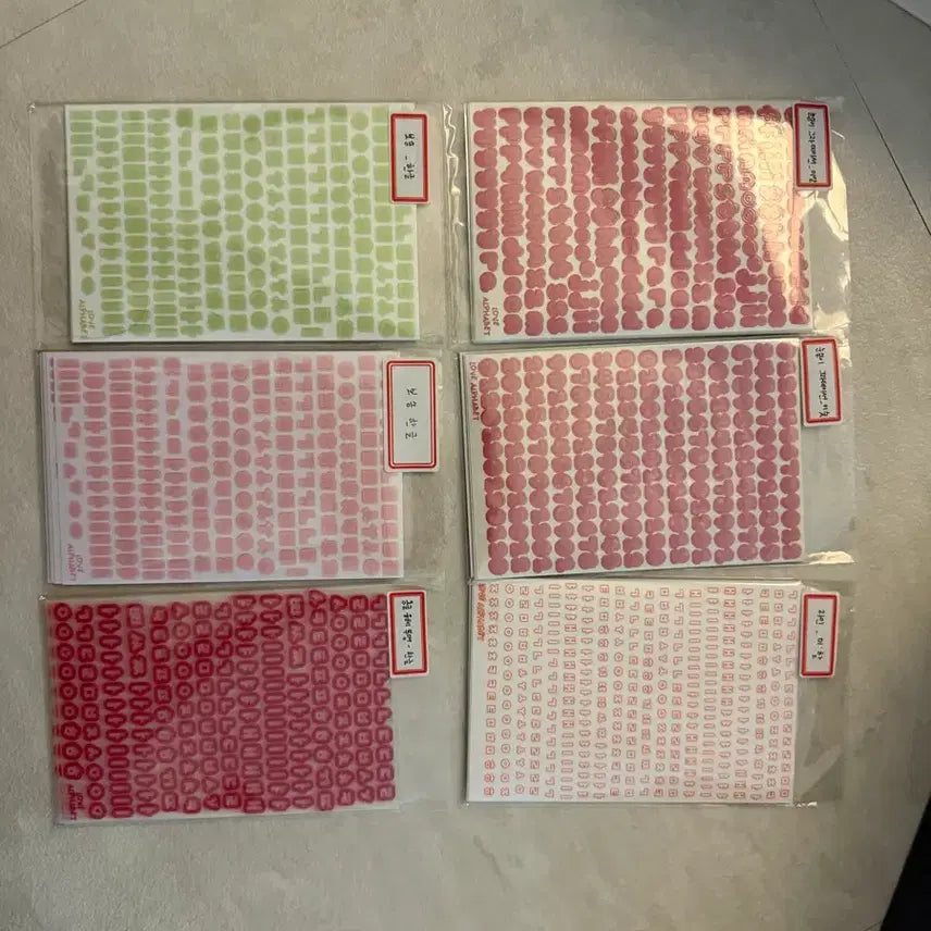 [BUNJANG] Love Alphabet Mini Stickers Bundle Set / 럽파벳 미니 알숫스+한글 스티커 처분