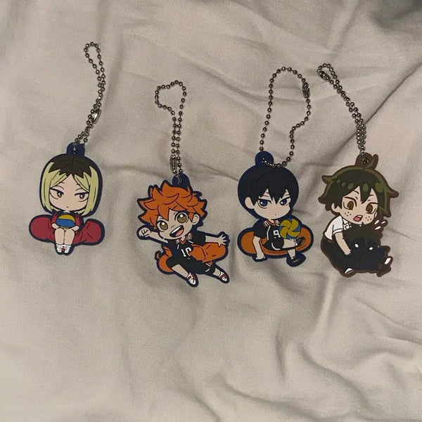 [BUNJANG] Haikyuu!! Kenma Hinata Kageyama Yamaguchi Rubber Charm Gacha Bundle Set / 하이큐 켄마 히나타 카게야마 야마구치 고무참 가챠 일괄