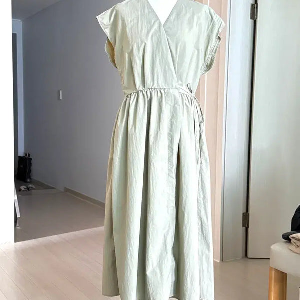 [BUNJANG] BNX Crispy Wrap Dress S-M / Bnx 바삭이 랩 원피스 S-M