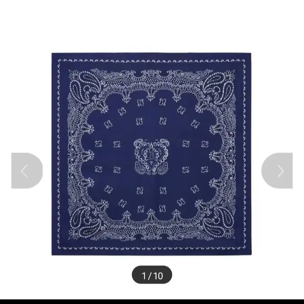 [BUNJANG] Barneys New York 26SS Silk Studded Scarf (Navy) / 새상품)바니스뉴욕 26SS 실크 스터드 스카프(네이비)