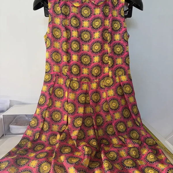 [BUNJANG] Tory Burch Label Pattern Sleeveless Mini Dress / 패턴 민소매 원피스