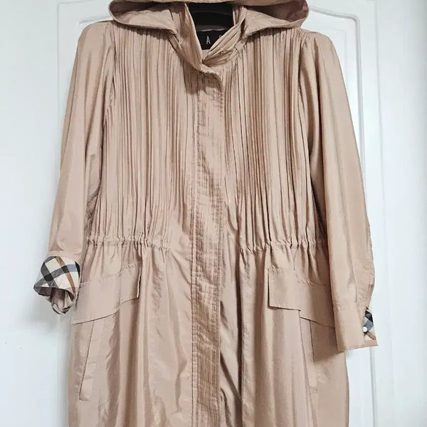 [BUNJANG] Daks Hooded Pleated Long Jacket / 닥스 플리츠 22년 후드탈부착 셔링조절 닥스점퍼 닥스자켓 후드 사파리점퍼 롱자켓