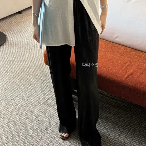 [BUNJANG] OKP Pleats Pants Black Size 1 / 새상품)OKP 오케이플레이스 도른 검정,플리츠팬츠 1사이즈