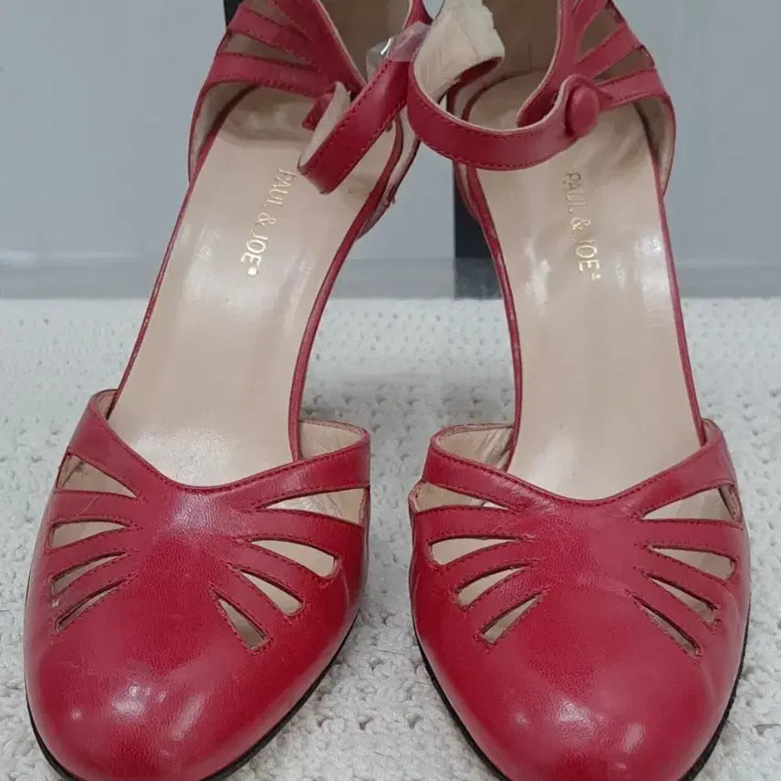 [BUNJANG] Paul & Joy Heeled Sandals Red Size 37 / Paul & joy힐 샌들