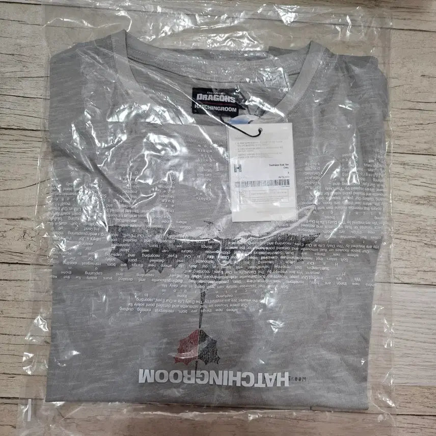 [BUNJANG] Hatching Room How to Train Your Dragon Collaboration Toothless Slub Tee Gray Size 3 / 새상품 해칭룸 드래곤길들이기 콜라보 반팔티셔츠