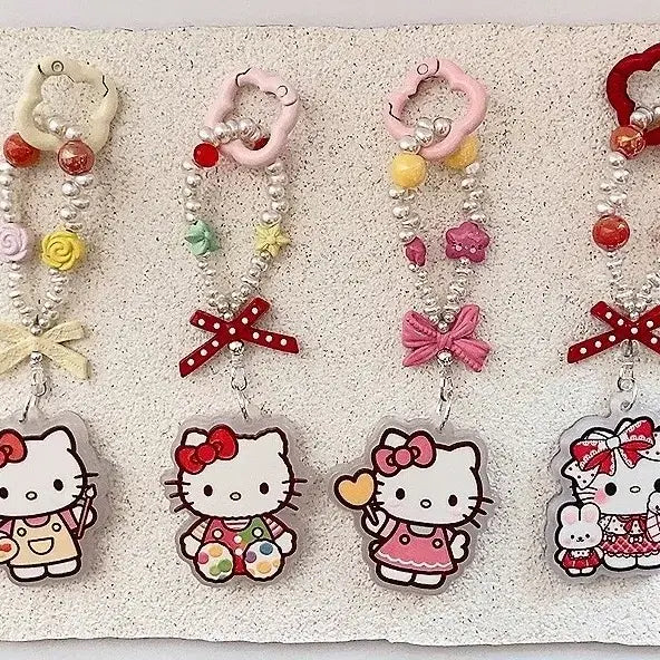 [BUNJANG] Handmade Hello Kitty Pendant Keychain / 키티 펜던트 키링