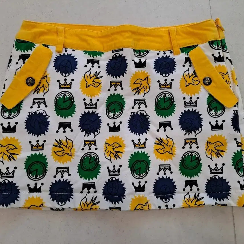 [BUNJANG] Castelbajac Pattern Pants Yellow 67 / 카스텔바쟉 패턴 팬츠 옐로우 67
