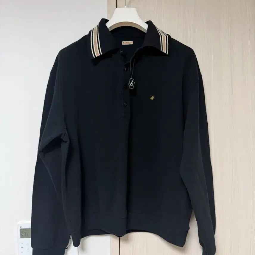 [BUNJANG] K2 Captial Rangle Color Retro Polo Black / [4] 케피탈 피케 랑글 컬러 레트로 폴로 블랙