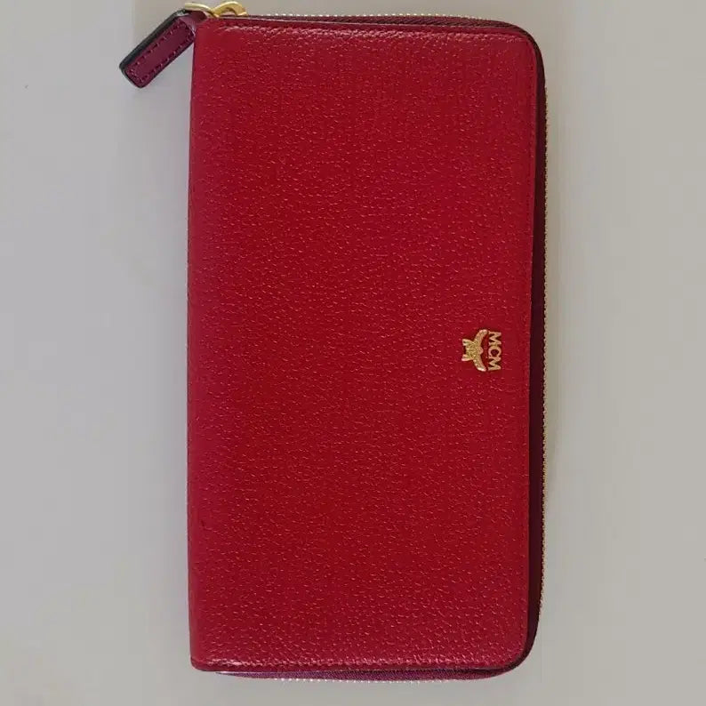 [BUNJANG] MCM Red Zipper Long Wallet / 정품 MCM 레드 지퍼 장지갑