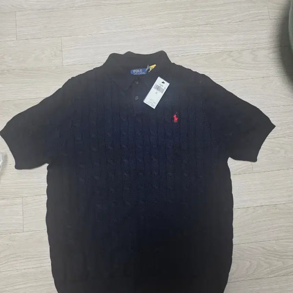 [BUNJANG] Polo Ralph Lauren Cable Knit T-Shirt XL / 폴로 반팔 케이블 니트 XL