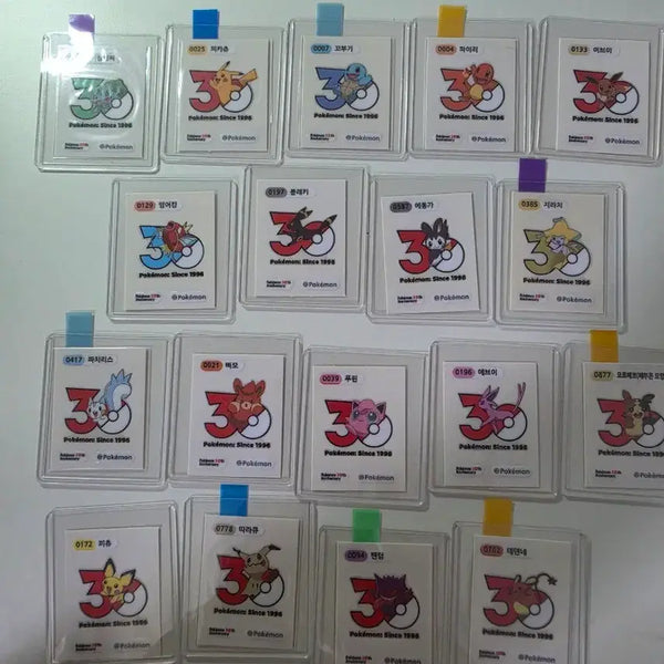 [BUNJANG] Pokemon 30th Anniversary Full Set Stickers / 포켓몬 30주년 로고 전종 세트 팝니다
