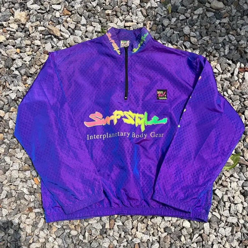 [BUNJANG] 90s Surf Style Anorak Windbreaker Jacket / 90년대 올드스쿨 서프스타일(Surf Style) 아노락 바람막이 자켓