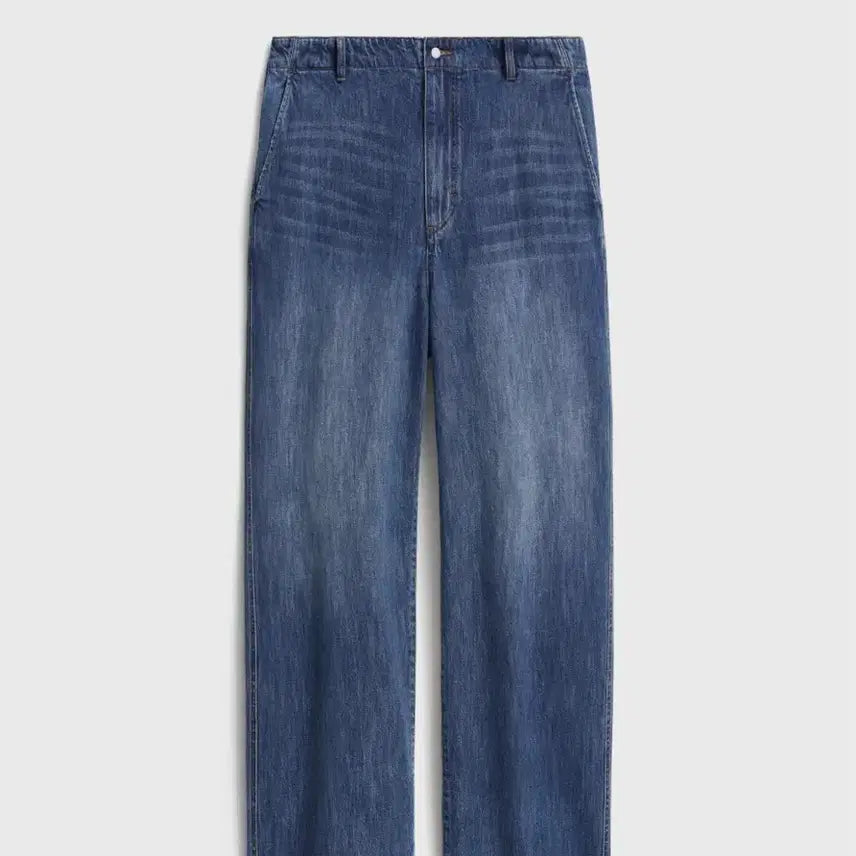 [BUNJANG] Pottery One Wash Wide Denim Mid Blue Size 3 / 포터리 원워시 와이드 데님 미드블루 3