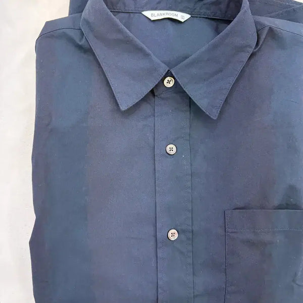 [BUNJANG] Blank Room Navy Cotton Shirt - Size 2 / 블랭크룸 네이비 셔츠 새상품