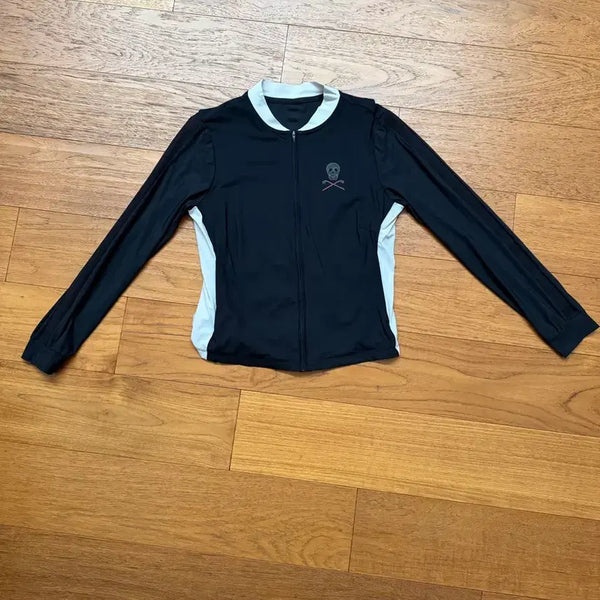 [BUNJANG] Mark &ロナ Skull Logo Zip-up Black/White / 마크앤로나 스컬 로고 집업 블랙/화이트