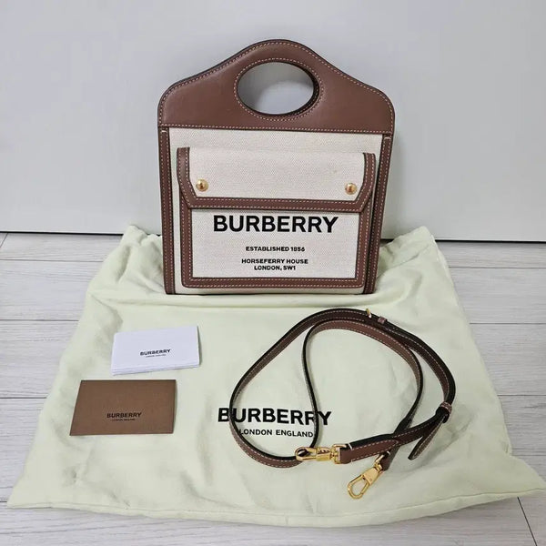 [BUNJANG] Burberry Mini Canvas Pocket Bag / 버버리 캔버스 포켓백 미니