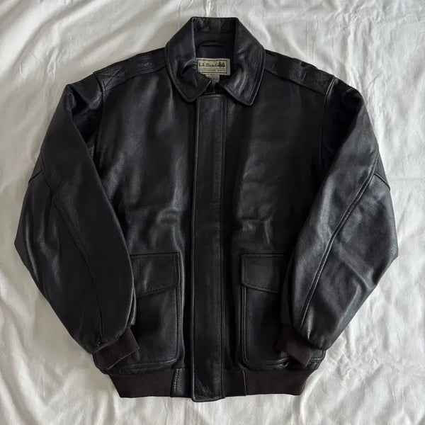 [BUNJANG] LL Bean A2 Leather Jacket / [L] 엘엘빈 ll bean A2 레더 자켓
