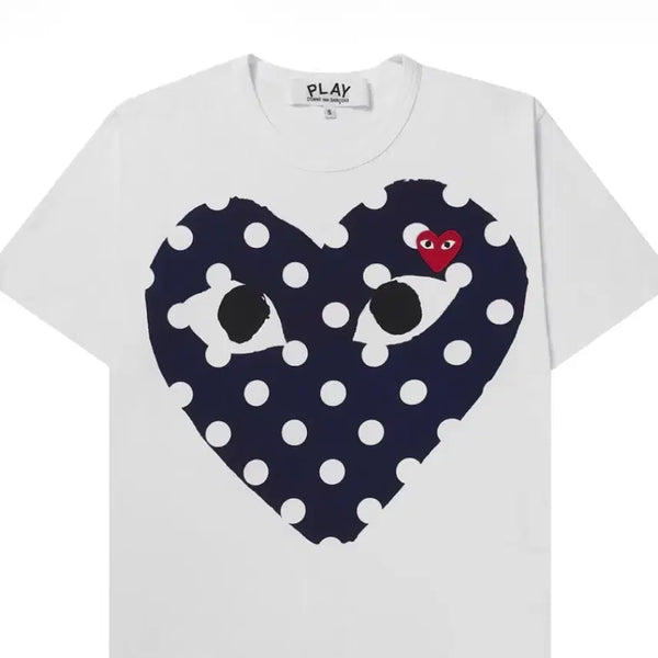 [BUNJANG] Comme des Garçons Play Heart Dot T-Shirt White M / 꼼데가르송 하트 도트 반팔티 화이트 M